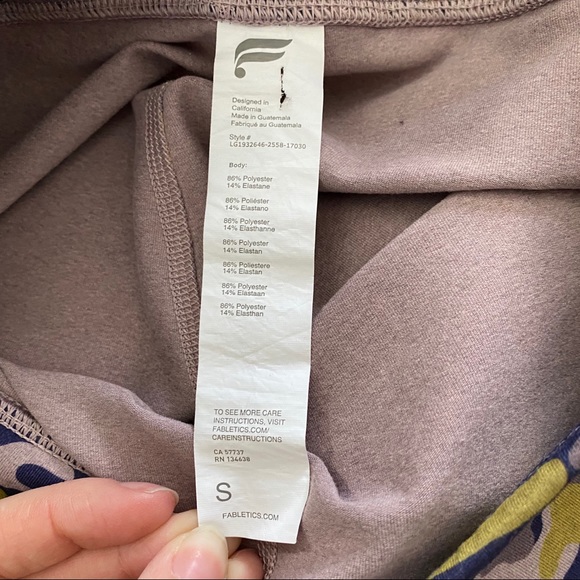 Lime Lite Camo Fabletics Mid Rise Leggings - Picture 5 of 6